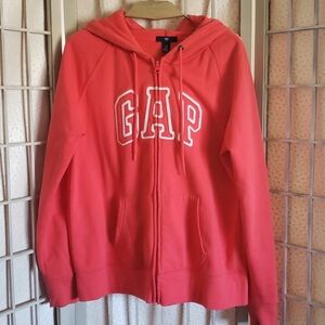 Gap full zip coral womens hoodie with logo size XL